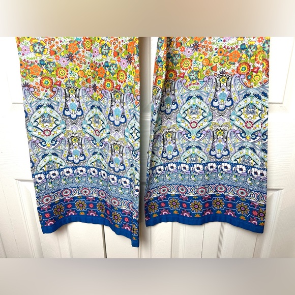 Anthro PINKERTON Wide Leg Pants Pajamas Floral Colorful Boho Palazzo - Picture 5 of 11